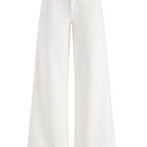 Alice + Olivia Trish mid-rise baggy jeans in white